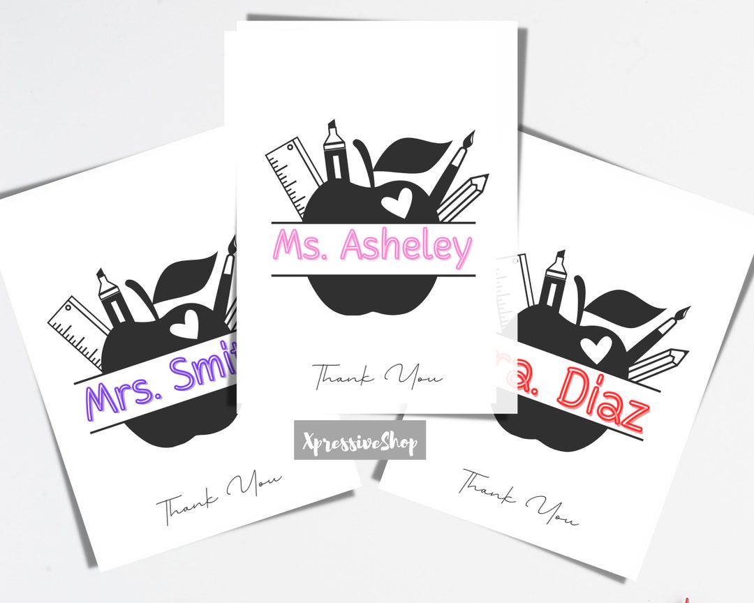 Personalized Teacher Card 5x7 Teacher Greeting Card Teacher Etsy personalized-teacher-card-5x7-teacher-greeting-card-teacher-etsy