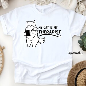 Shirt voor kattentherapeut - emotionele steun Cat Lover T-shirt