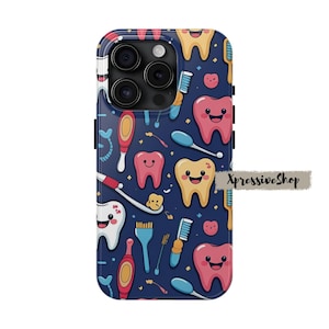 Smiling Teeth Dental Tools Phone Case: Hygienist, Endodontist Gift
