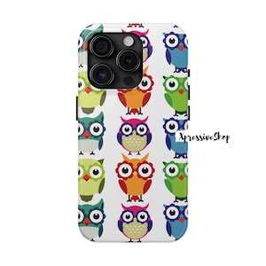 Cute Owl Design iPhone Case | Owl Cartoon Phone Case | Owl Art Phone Case | Owl Lover iPhone Case | Owl Theme Gift Idea | Unique Owl iPhone