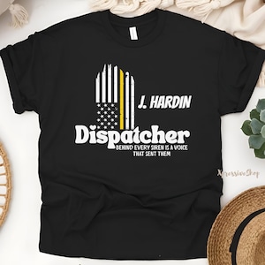 Personalized Dispatcher Shirt, Emergency Operator Gift, First Responder Tee, Thin Gold Line Shirt, TGL Shirt, Emergency 911 Dispatcher Shirt