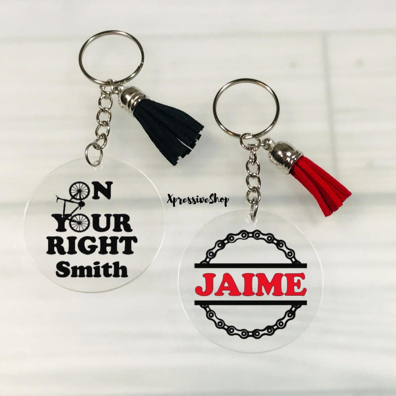 Personalized Cyclist Keychain: Bike Rider Bike Lover Gift | Custom ...