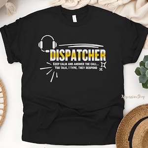 911 Dispatcher Shirt, Notfallhelfer Geschenk, Ersthelfer T-Shirt, dünnes Gold Line Shirt, TGL Shirt, Notfalldispatcher, öffentliche Sicherheit T-Shirt