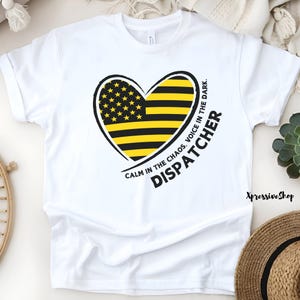 911 Dispatcher Shirt, Notfallhelfer Geschenk, Ersthelfer T-Shirt, dünnes Gold Line Shirt, TGL Shirt, Notfalldispatcher, öffentliche Sicherheit T-Shirt