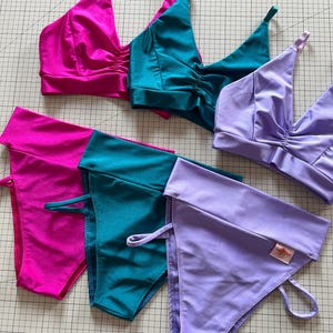 Ruched Bralette & Strappy Pant Set - Classic Colours -  Polewear, Dancewear, Activewear, Co-ord!