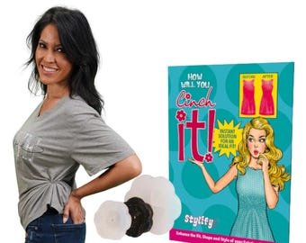 ¡Ajústalo! Clips originales para ajustar la ropa (paquete de 3): ajusta vestidos y blusas sin coser / Truco de moda para moldear la cintura al instante para mujeres.