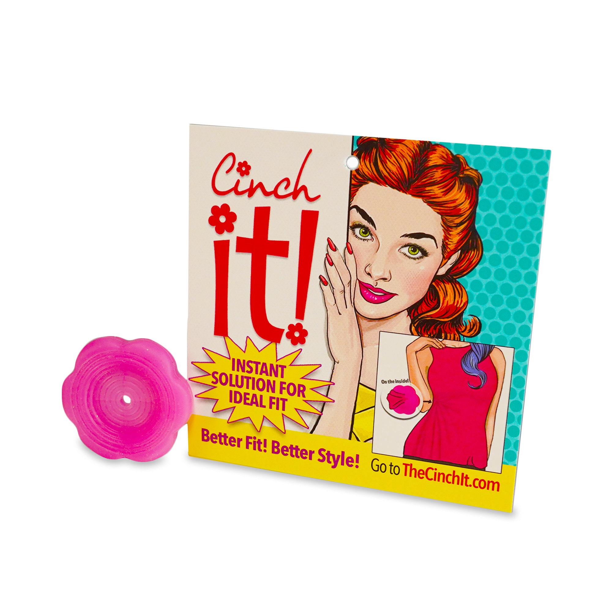 Single Cinch it Clothing Clip to Enhance Dress Blouse T-shirt Scarf Instantly Flexible Clasp to Alter Fit or Style of Any Shirt or Garment