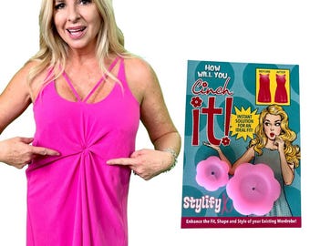 Cinch It! by StylifyX Clothing Cinch Clips 2 Pack - Hidden Dress Cinch Clip & Shirt Cincher Clip - Fashion Accessories for Women