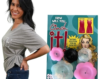 Cinch it! Clothing Clip 5-Pack – Fashion Accessory for Women | Instantly Style Tees, Dresses, Blouses | No-Sew Clothing Fit Tool | StylifyX