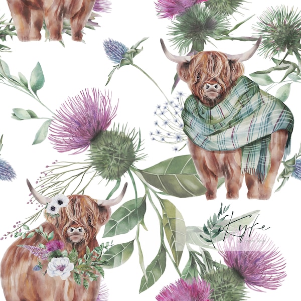 Highland Cattle Wrapping Paper Etsy