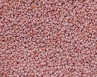 VINTAGE CHEYENNE PINK not dyed Czech 12/0 - 13/0 dusty rose colorfast opaque glass seed beads 10 grams