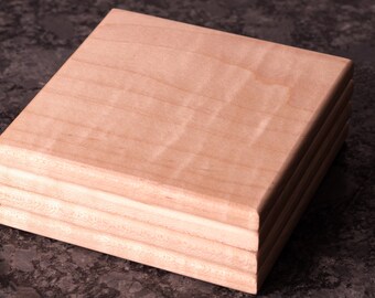 Solid Maple Coaster Set (4)