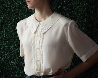 sheer ivory blouse