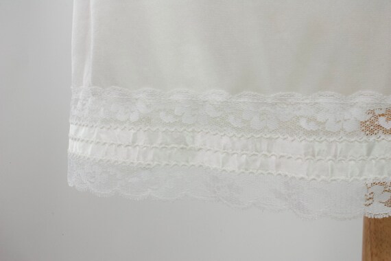 Vintage Slip Skirt | Lace Slip Skirt | White Slip… - image 6