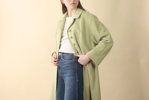 Vintage 1960s Green Cashmere Coat | Pastel Coat |… - image 2