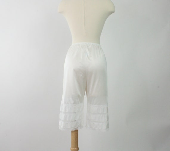 Vintage Nylon Bloomers | White Bloomers | Lace Bl… - image 3