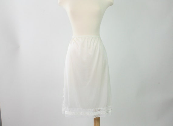 Vintage Slip Skirt | Lace Slip Skirt | White Slip… - image 1