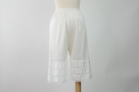 Vintage Nylon Bloomers | White Bloomers | Lace Bl… - image 1