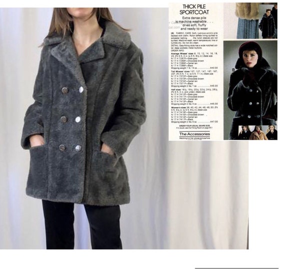 Vintage Faux Fur Coat | Short Teddy Coat | Faux F… - image 2