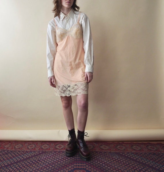 1960s Lacey mini dress | vintage slip dress | 196… - image 1
