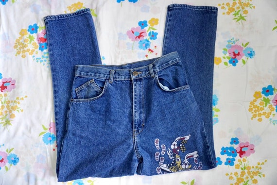 1970s painted jeans | 1970s jeans | 70s jeans | v… - image 2