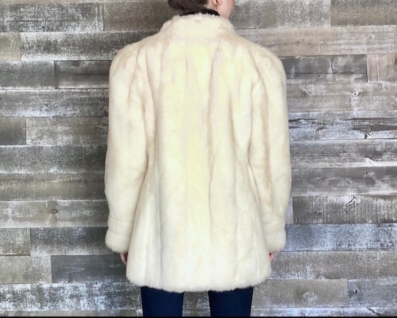 Vintage Lilli Ann Faux Fur Jacket | Women's White… - image 4