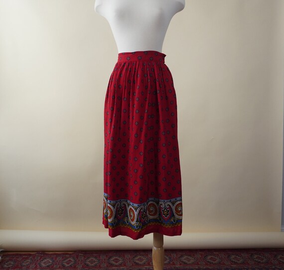 1970s bohemian midi skirt | vintage midi skirt | … - image 2