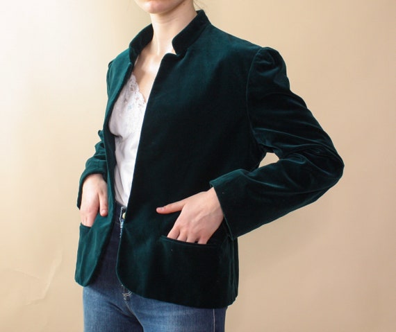 1970s velvet blazer | green velvet jacket | manda… - image 4
