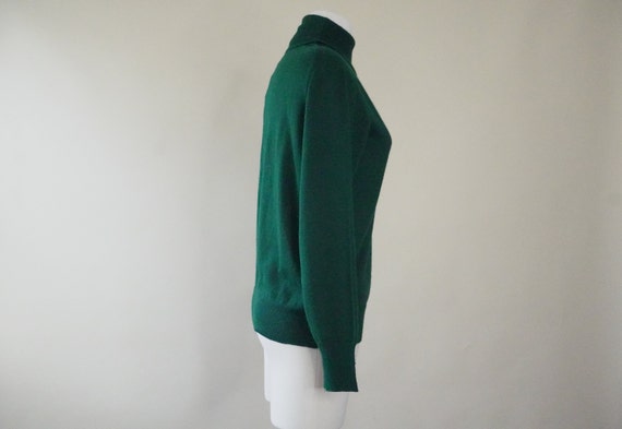 1970s forest green wool turtleneck | wool turtlen… - image 5