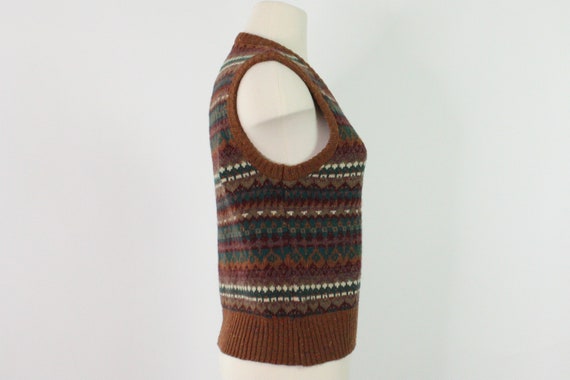Vintage 1990s Sweater Vest | Fair Isle Sweater Ve… - image 6