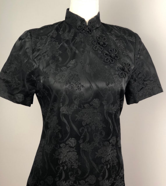 Vintage Qipao Dress | Black Cheongsam Dress | Wed… - image 2