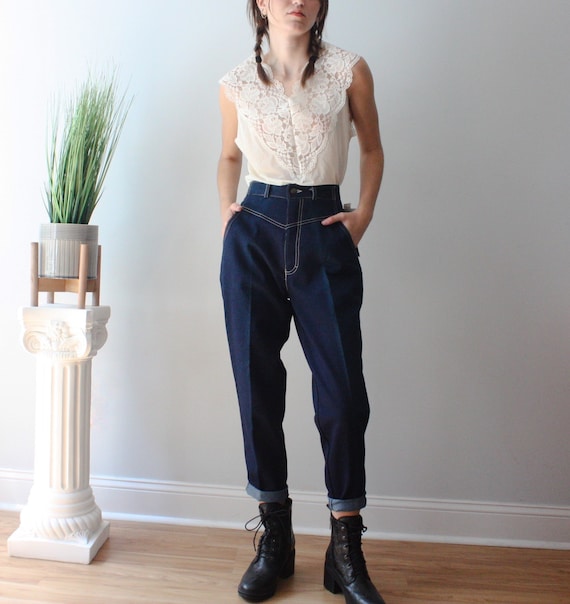 deadstock 1980s high waisted jeans | gitano jeans… - image 1
