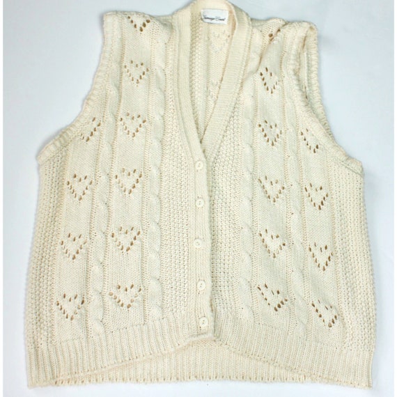 oversized sweater vest | cable knit cardigan vest… - image 7
