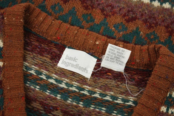Vintage 1990s Sweater Vest | Fair Isle Sweater Ve… - image 9