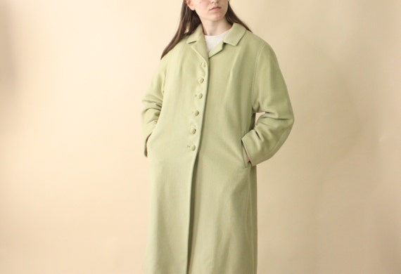 Vintage 1960s Green Cashmere Coat | Pastel Coat |… - image 5