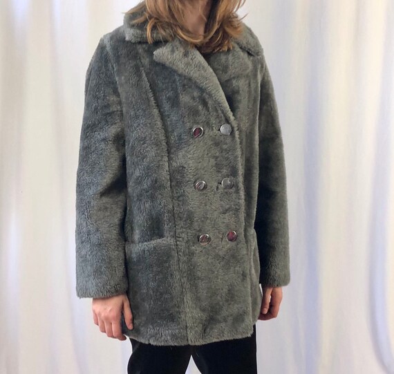 Vintage Faux Fur Coat | Short Teddy Coat | Faux F… - image 9
