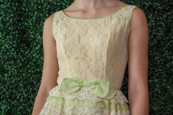 1960s taffeta dress | sleeveless cottagecore | ro… - image 5