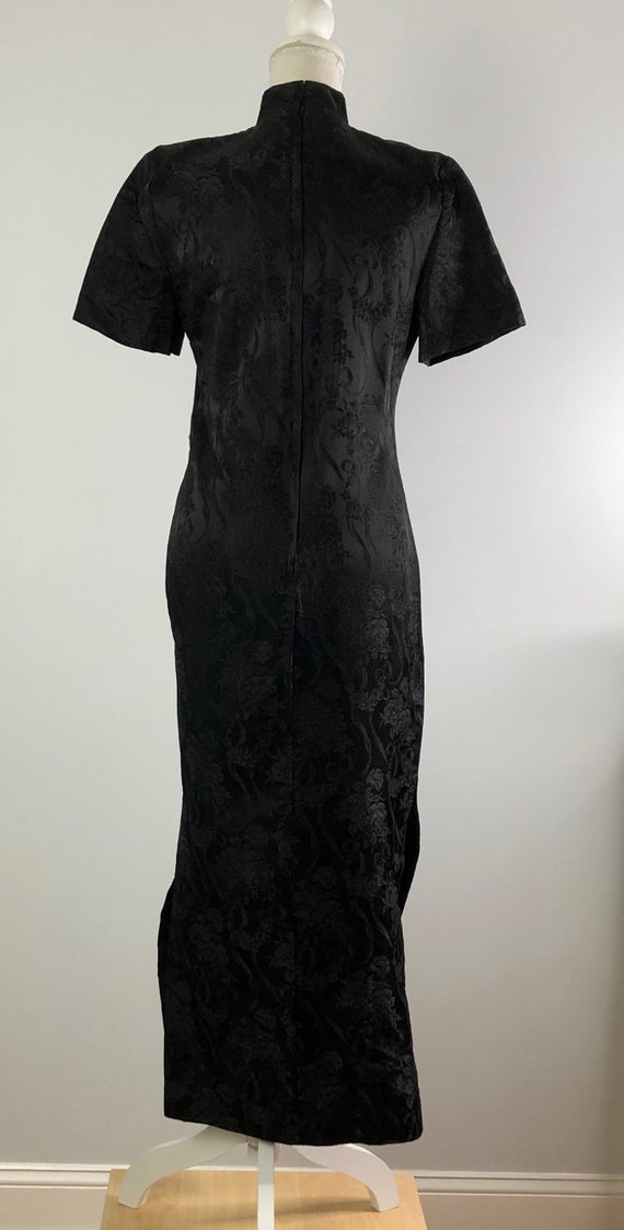 Vintage Qipao Dress | Black Cheongsam Dress | Wed… - image 4