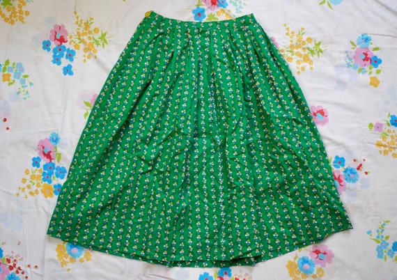 vintage 1970s floral skirt | vintage midi skirt |… - image 3