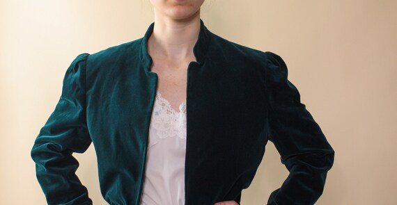 1970s velvet blazer | green velvet jacket | manda… - image 3