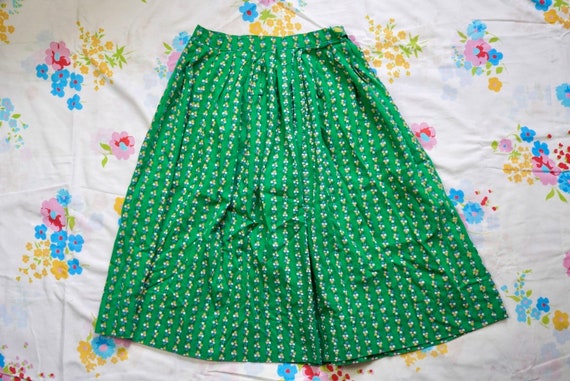vintage 1970s floral skirt | vintage midi skirt |… - image 4