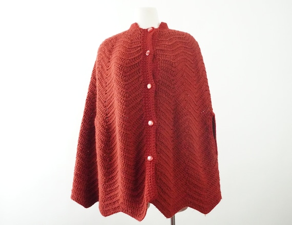 1970s handmade crochet poncho | vintage poncho | handmade poncho | handmade crochet | handmade crochet poncho