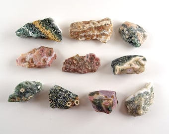 Set of 10 Ocean Jasper Natural Rough Pieces