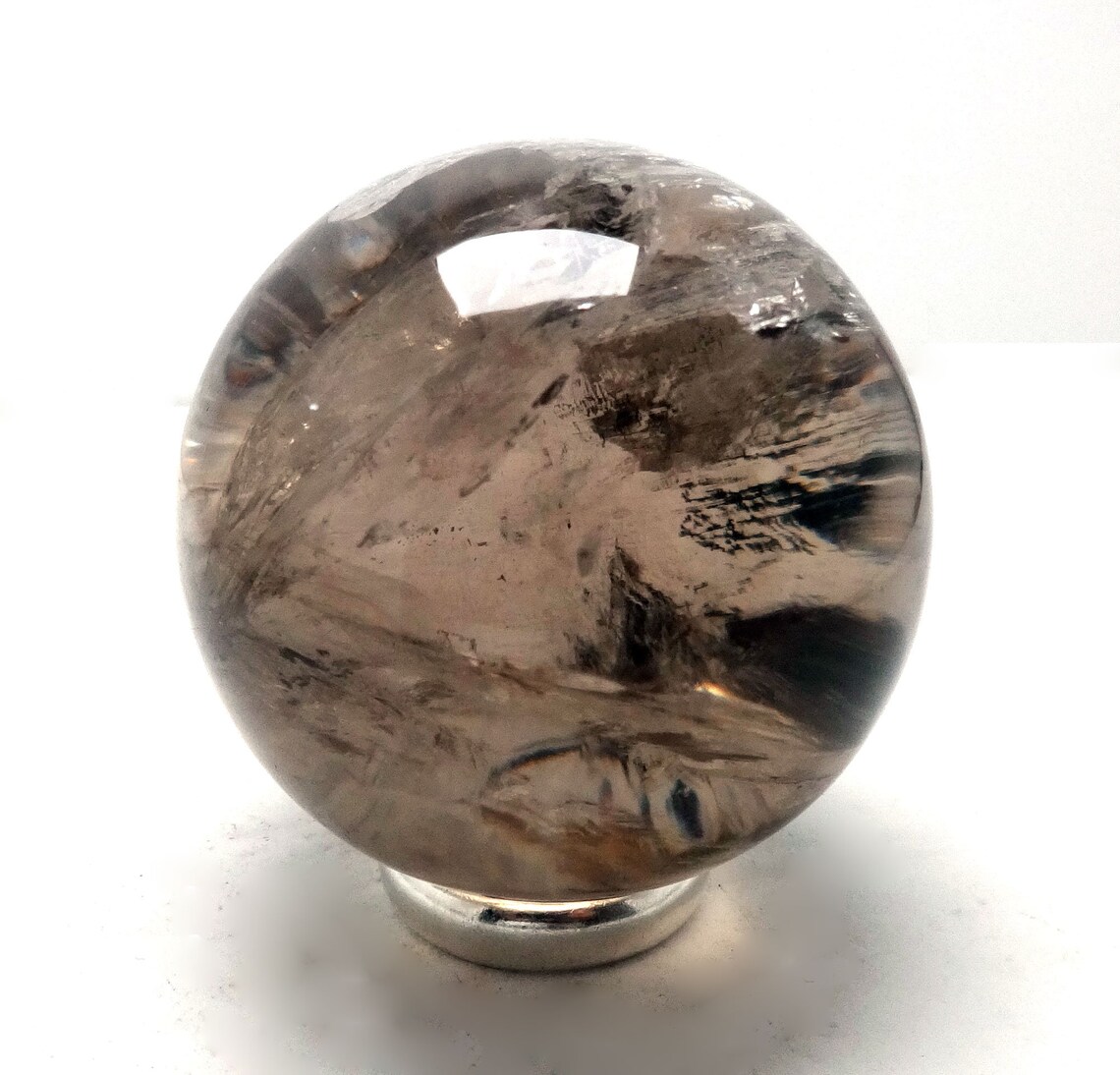 Smokey Quartz Crystal Ball Etsy