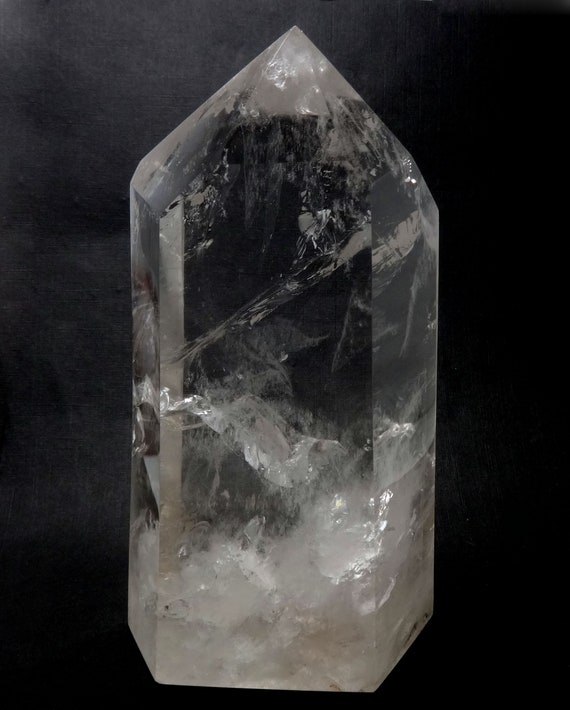 Polished Sparkly Natural Clear Quartz Point