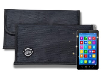 Veterinario de EE. UU. Tienda / Estuche Faraday personal extra grande (universal) Bloquea 4G, 5G, WiFi, NFC con sello magnético silencioso / Blindaje X2 9.5x5"