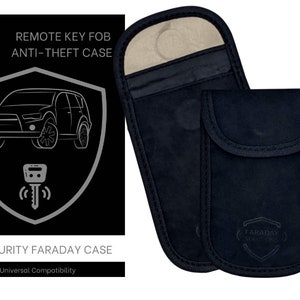 Faraday Bag for Key Fob - 2 Pcs Faraday Cage Protector - Car Key Signal  Blocker Pouch - Keyless Fob Protector Car RFID Blocking Anti Theft Remote  Entry Smart Fobs Protection 
