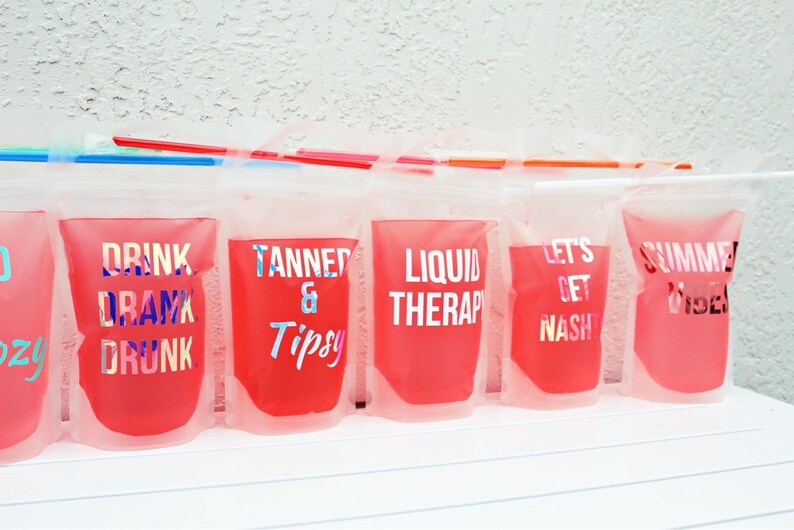Drink Pouches for Adults Party Pouches Personalized Drink Etsy