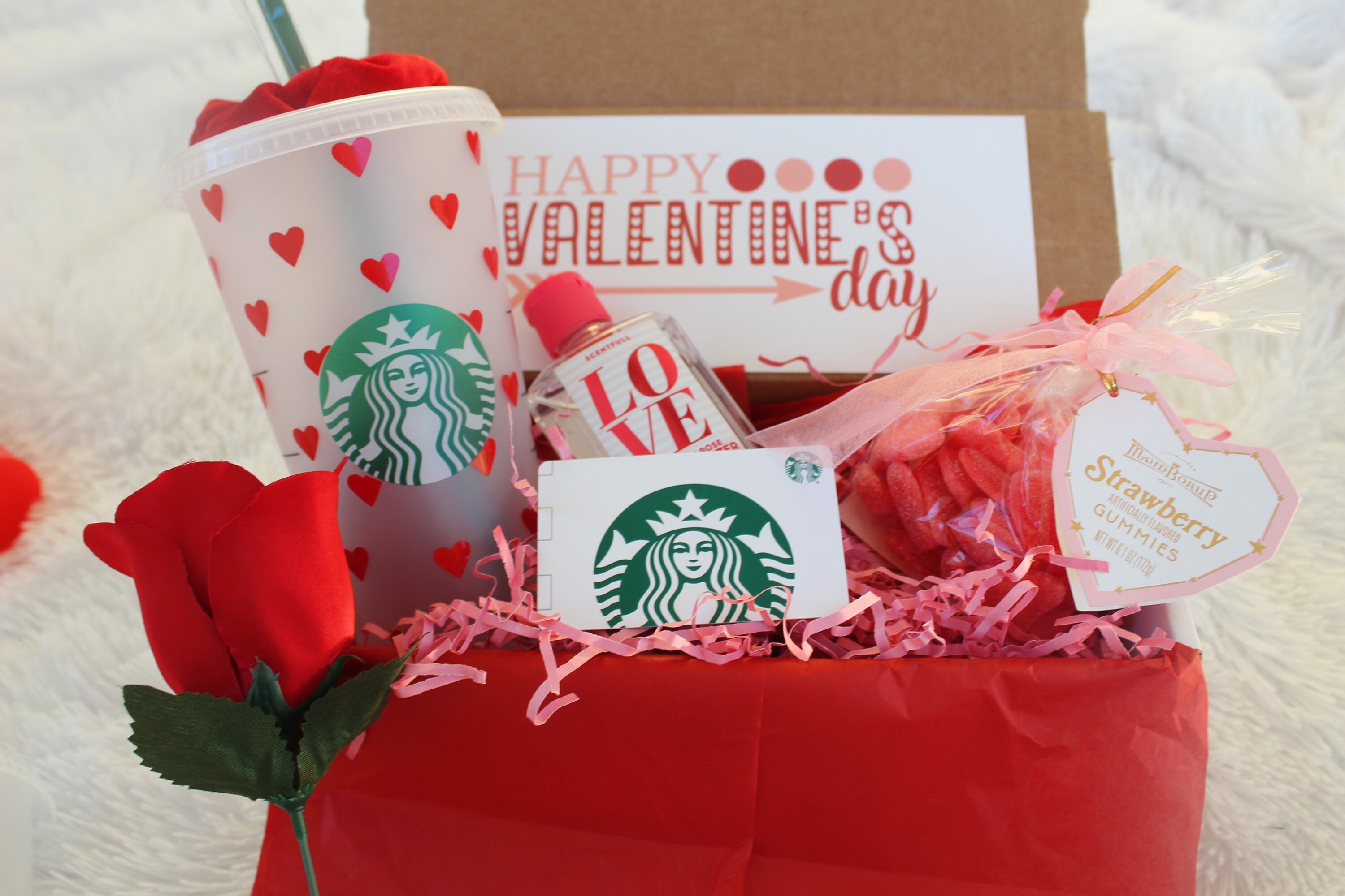 Starbucks Valentine's Day Gift Box Starbucks Cup Gift Etsy