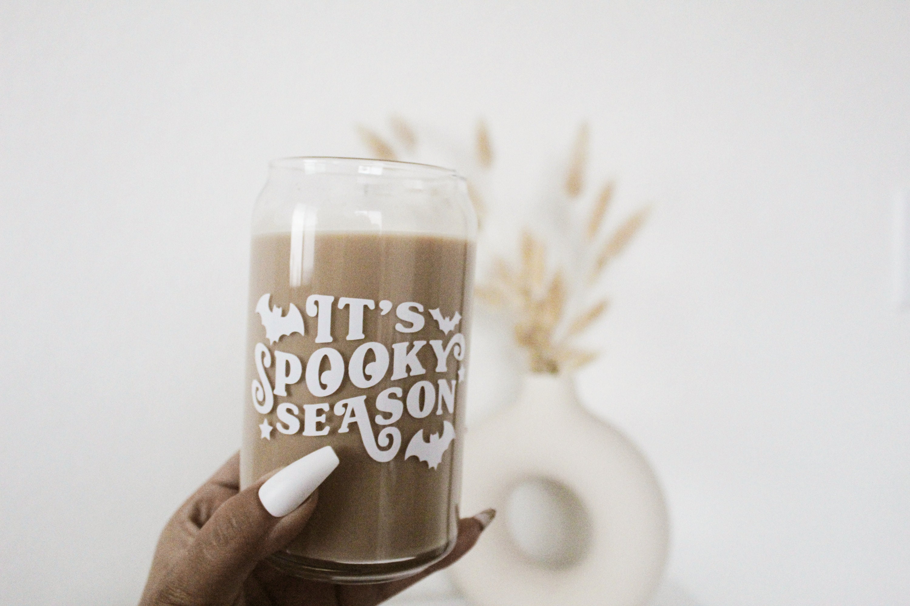 Spooky Can Glass Halloween | Fall Coffee Glass Cup | Beer Can Glass |…